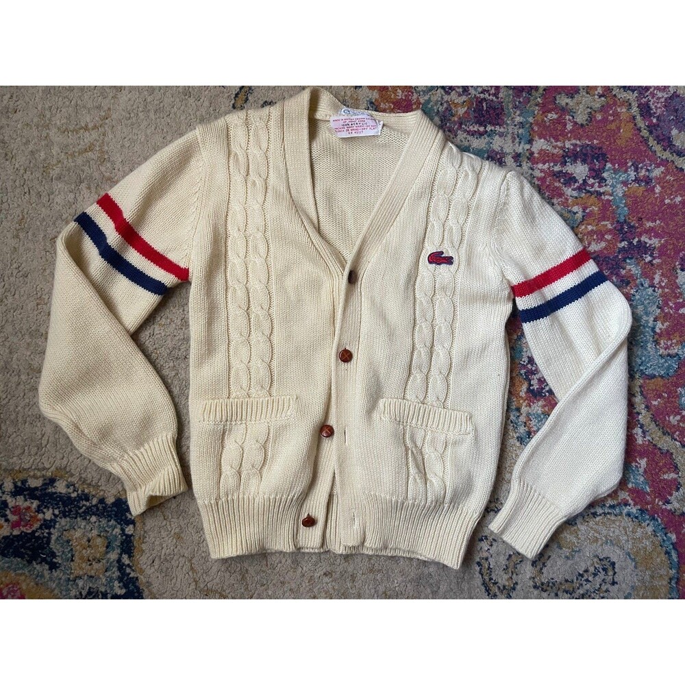 Vintage 80s Lacoste cardigan